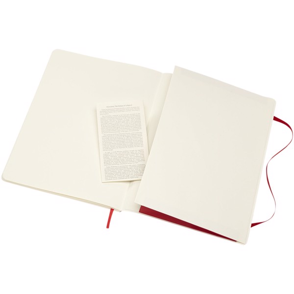 Blocco note Classic con copertina morbida, formato XL - pagina bianca - Scarlatto