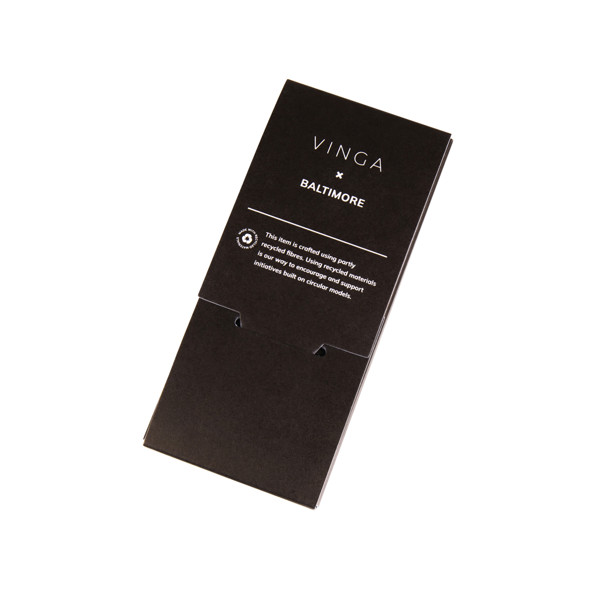 Vinga Baltimore luggage tag, recycled PU, RCS 20% - Greige