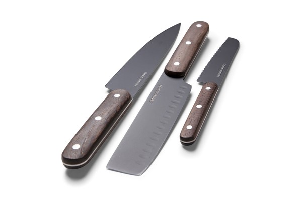 Orrefors Jernverk knife set wood set of 3