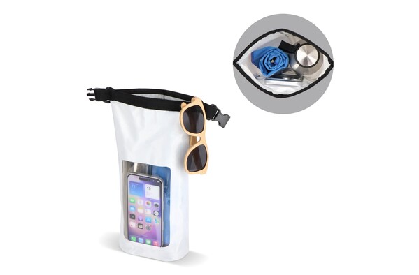 Sac étanche Ripstop 2L pour téléphone portable – IPX6 - Blanc