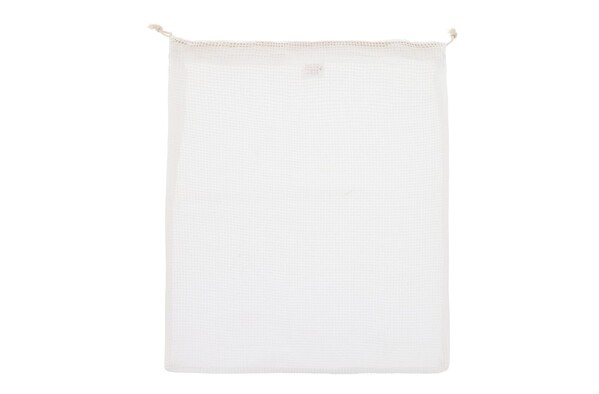 Herbruikbaar groente & fruit zakje OEKO-TEX® katoen 40x45cm - Wit