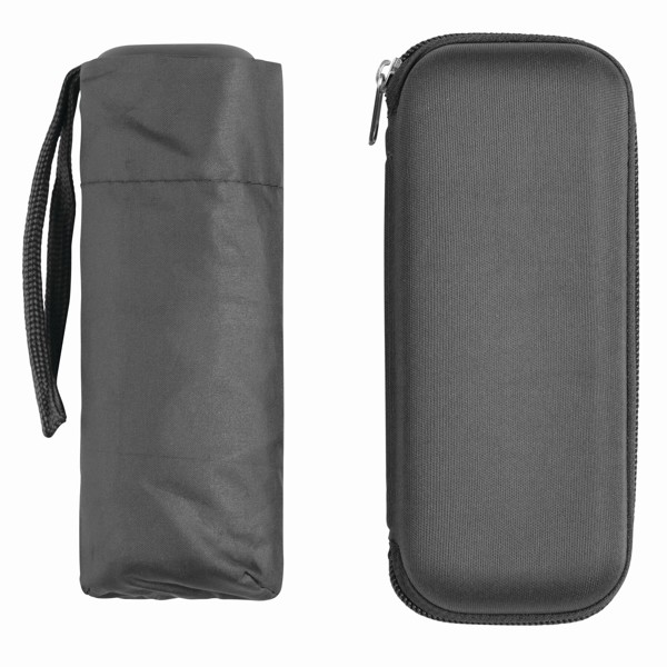 Aluminium pocket umbrella, 850 mm diameter - Grey