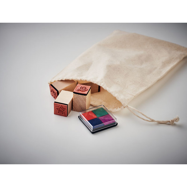 Set de 8 tampons  en bois Stampie