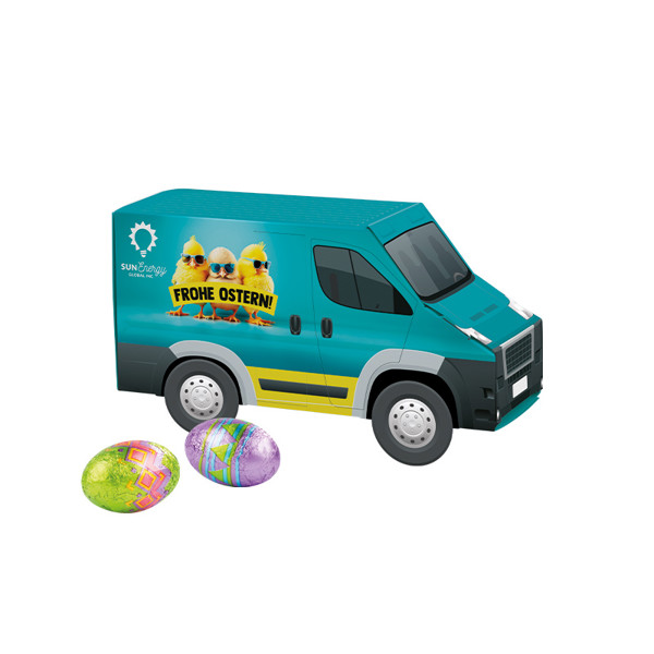 3D present van, Klett easter eggs