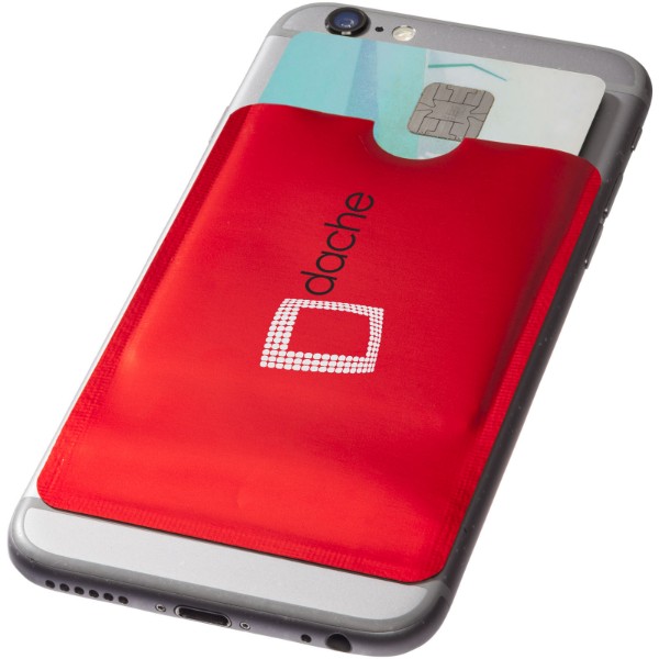 Pouzdro na karty RFID k chytrému telefonu - Červená s efektem námrazy