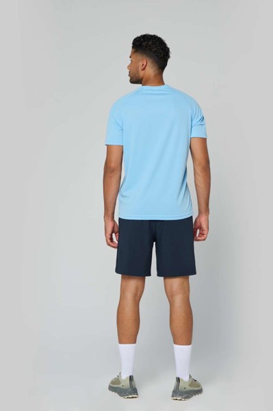 Men’S V-Neck Short-Sleeved Sports T-Shirt - White / 3XL