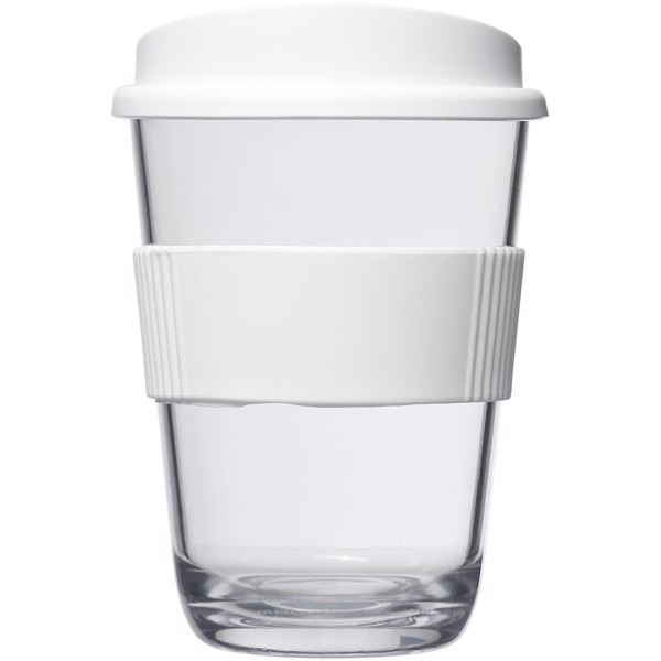 Copo térmico de 300 ml com pega "Cortado" Americano® - Branco