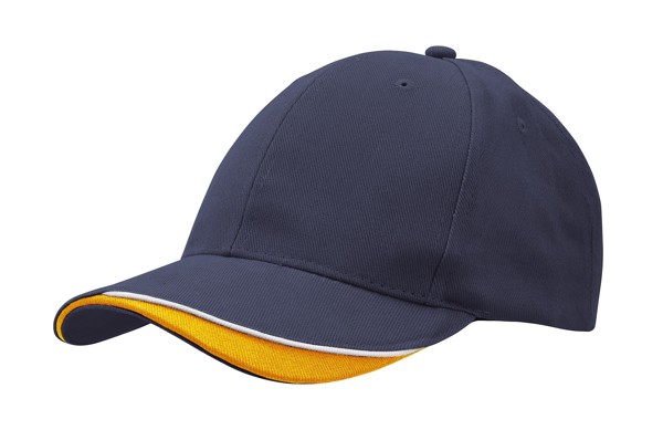 4167 - baseball cap - navy/gold