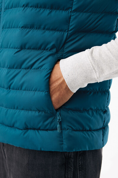 Pánská vesta IQONIQ Meru z recykl. polyesteru - Dark Teal / XL