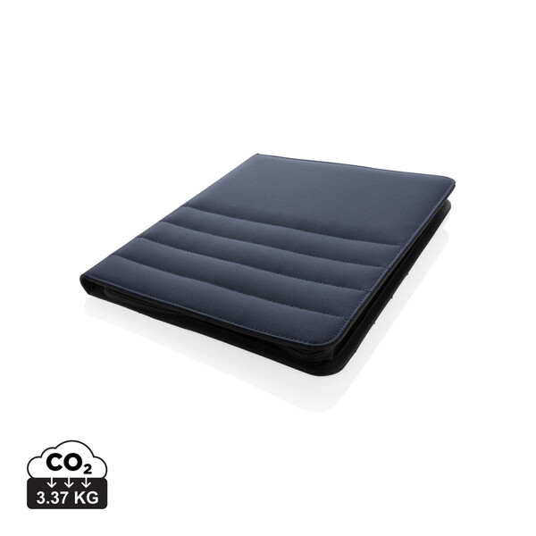 Conférencier A4 zippé Impact en rPET AWARE™ - Bleu Marine