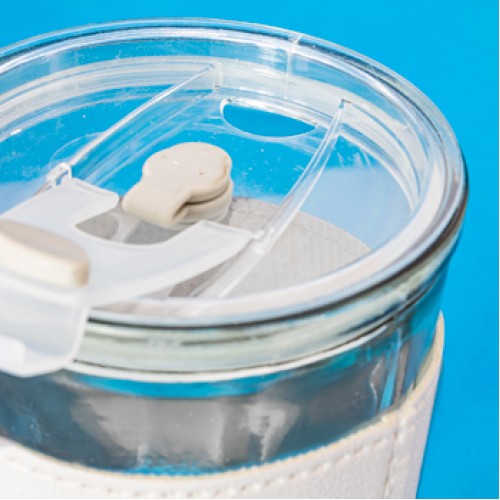 450 ML GLASS WITH STRAW “DELICATESSEN”