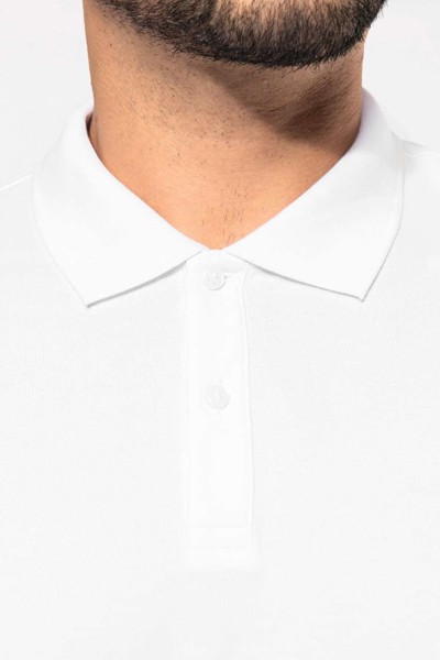 Men's Short-Sleeved Supima® Polo Shirt - White / L