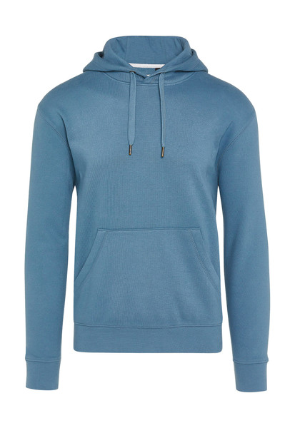 Signature Tagless Hooded Sweatshirt Unisex - Steel Blue / M