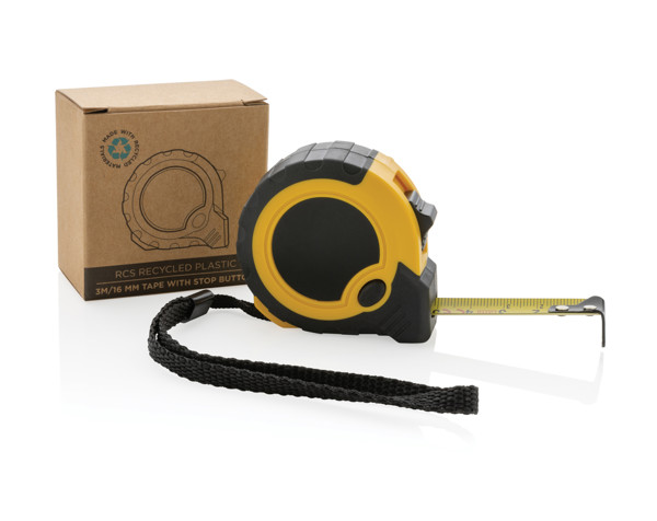 Xd Collection recikliran merilni trak 3 m, 16 mm - Rumena / črna