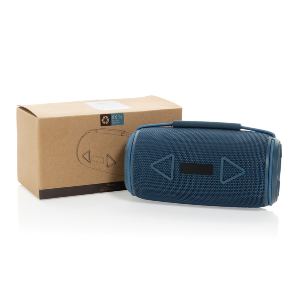 Enceinte 16W étanche IPX4 en plastique recyclé RCS Prisma - Bleu