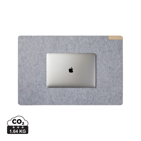 VINGA Albon GRS recycled felt desk pad - Grey