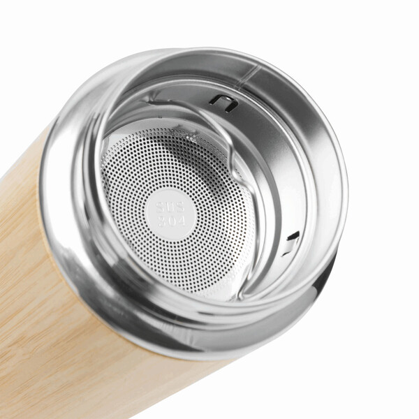 Insulated Travel Mug Bamboo Hot