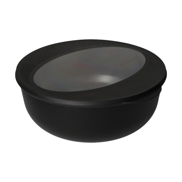 Food-Bowl "Togo", 2.2 L - Plain Black / Transparent