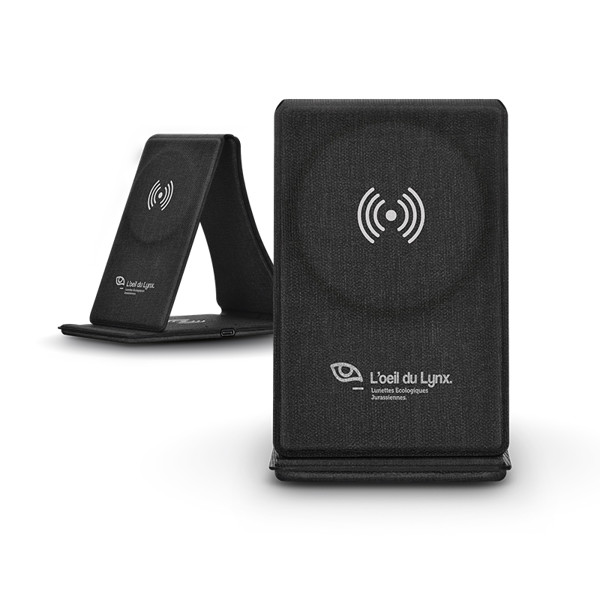 CHARGEUR INDUCTION 3 EN 1 ET SUPPORT PLIABLE EN rPET