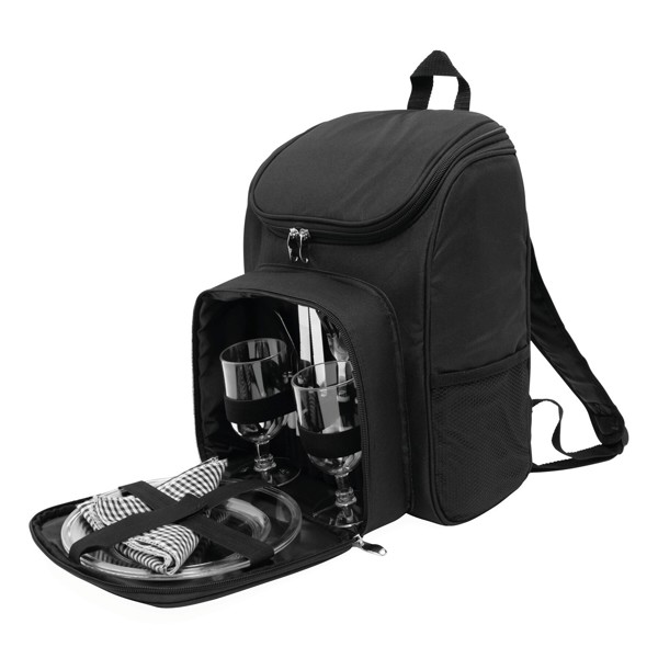 Picnic Backpack Outside For 2 Persons - Black