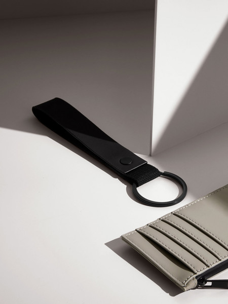 Matte PU Keyring - Black