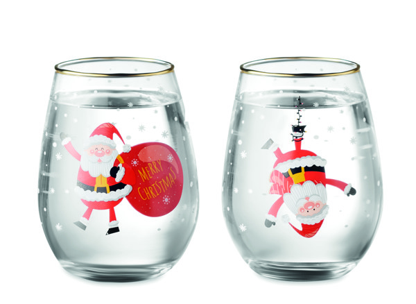 Set of 2 Christmas glasses Noel