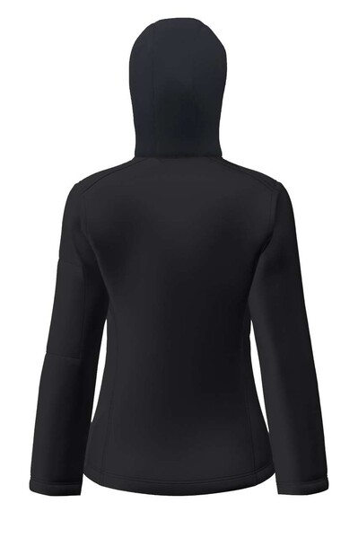 Women’S 3-Layer Detachable Hooded Softshell Jacket - Black / M