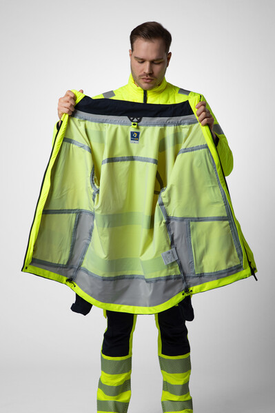 6445 Jacket 3-1 Hi Viz YELLOW/BLACK 4XL
