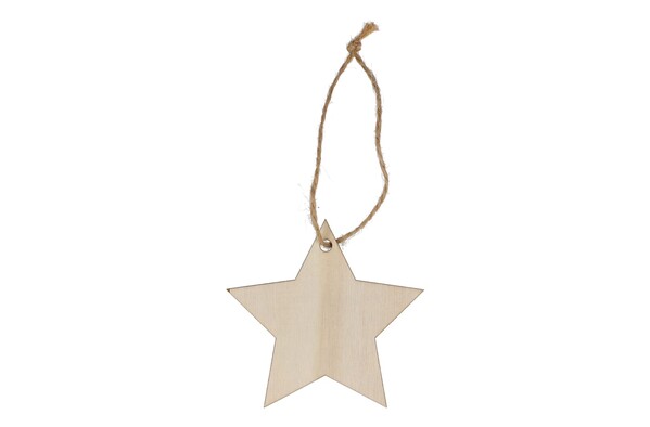 Ornement de Noël en bois en forme d'étoile