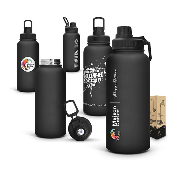 BOUTEILLE GOURDE 1 L ISOTHERME DOUBLE-PAROI FINITION SOFT TOUCH