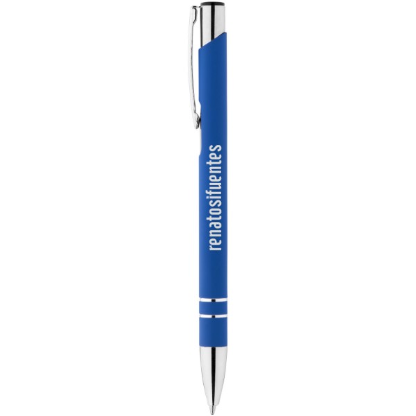 Corky ballpoint pen with rubber-coated exterior - Royal Blue