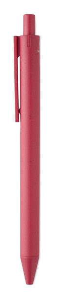 Stylo poussoir blé paille  PP. Pecas - Rouge