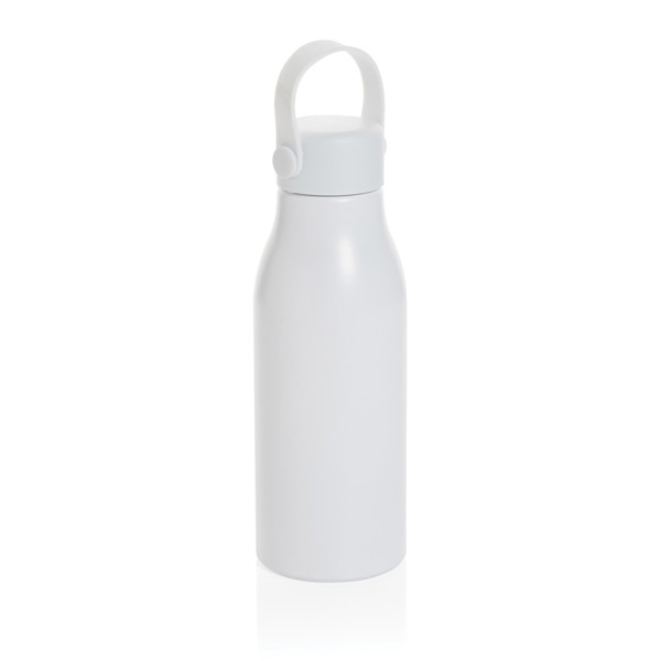 Pluto športna steklenica iz recikliranega aluminija 680 ml - Bela
