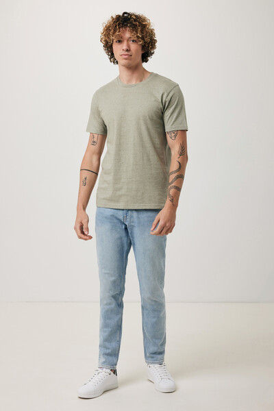 Tričko Iqoniq Brett z recykl. bavlny - Light Heather Green / XL