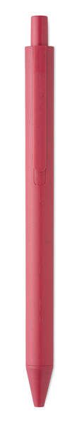 Stylo poussoir blé paille  PP. Pecas - Rouge