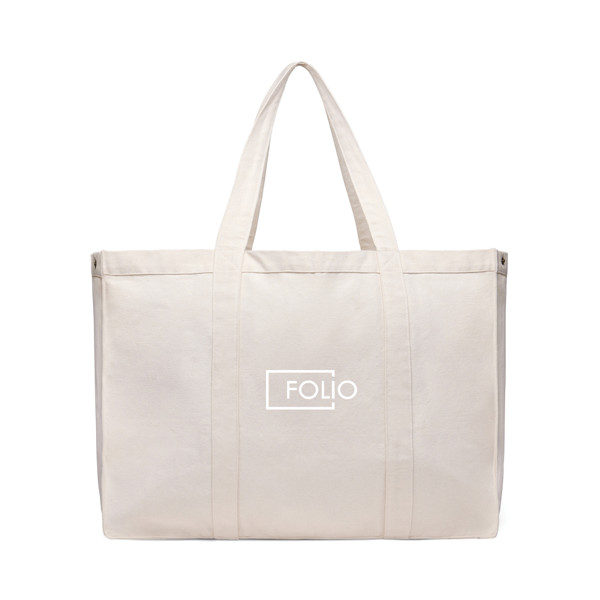 Maxi tote bag VINGA Hilo z recykl. canvas AWARE™ - Off White