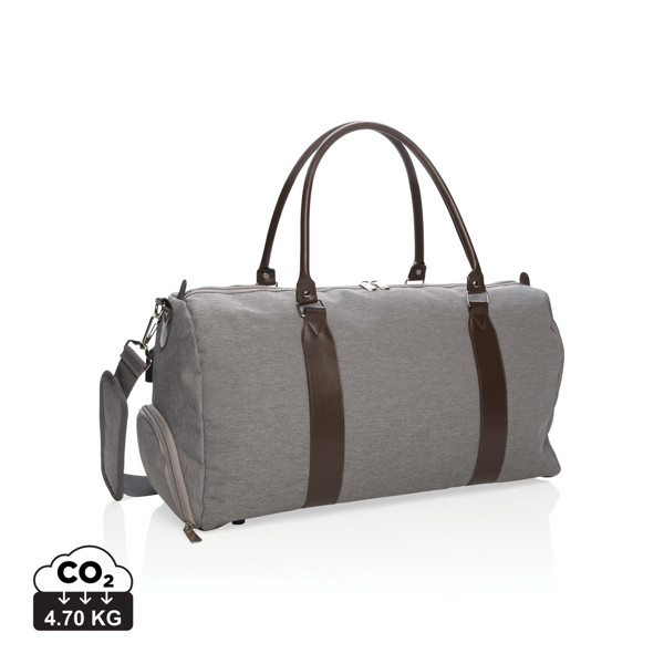 Weekend bag with USB A output - Grey