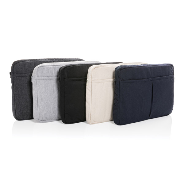 Laluka laptop sleeve recycled cotton, 15.6 inch - Grey
