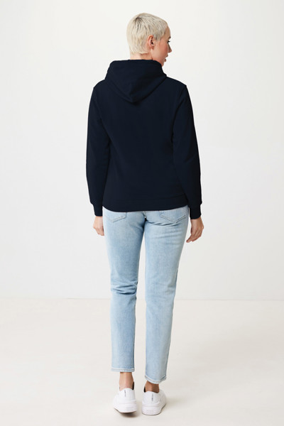 Sweat à capuche en coton recyclé Iqoniq Jasper - Bleu Marine / M