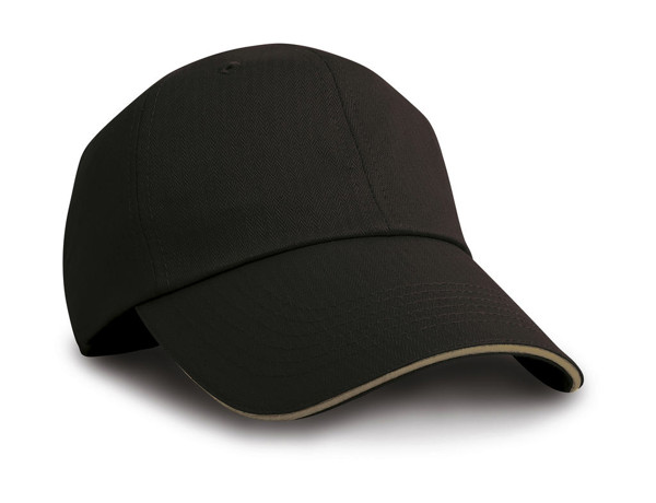 Herringbone Cap - Grey / Yellow / ONE SIZE