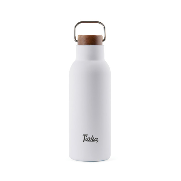 Vinga Ciro vacuum bottle, 580ml, recycled steel - White