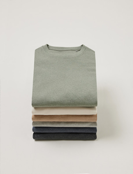 Iqoniq Manuel recycled cotton t-shirt undyed - Heather Navy / XL