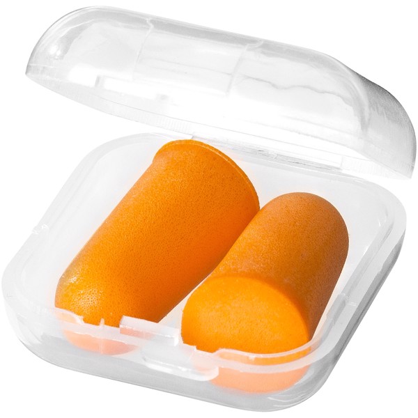 Serenity earplugs with travel case - Orange