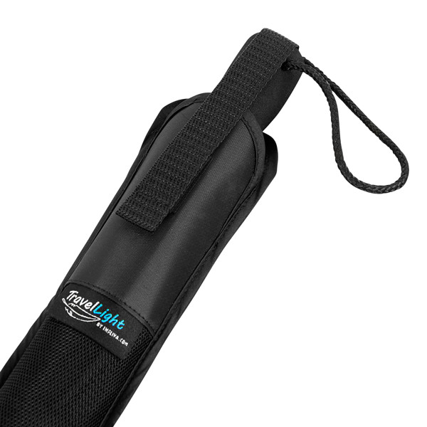 FALCONE - Parapluie pliant de voyage ultra lger - Manuel - Impermable au vent -  100 cm - Bleu