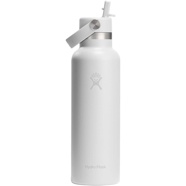 Hydra Flask Standard Mouth 621 ml isolierte Edelstahl-Trinkflasche - weiss