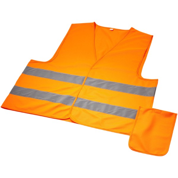 Gilet de sécurité dans une pochette pour usage professionnel Watch-out RFX™ - Orange néon