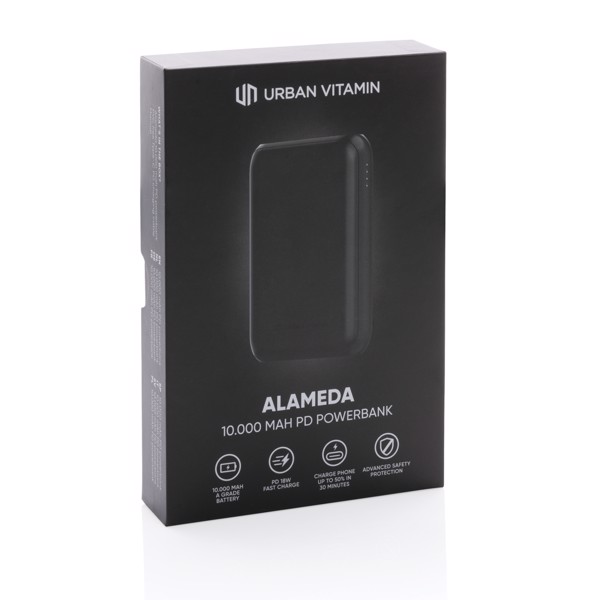 Powerbanka Urban Vitamin Alameda 10 000 mAh 18W PD - Černá