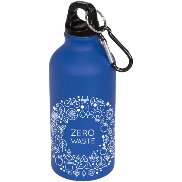 Oregon 400 ml matte water bottle with carabiner - Blue