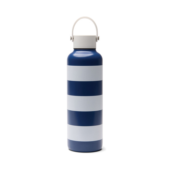 VINGA Bouteille 600ml en acier inoxydable RCS Lagoa - Bleu Marine / Blanc