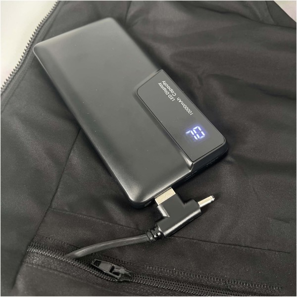 SCX.design G01 heated bodywarmer with power bank - Solid Black / XXL